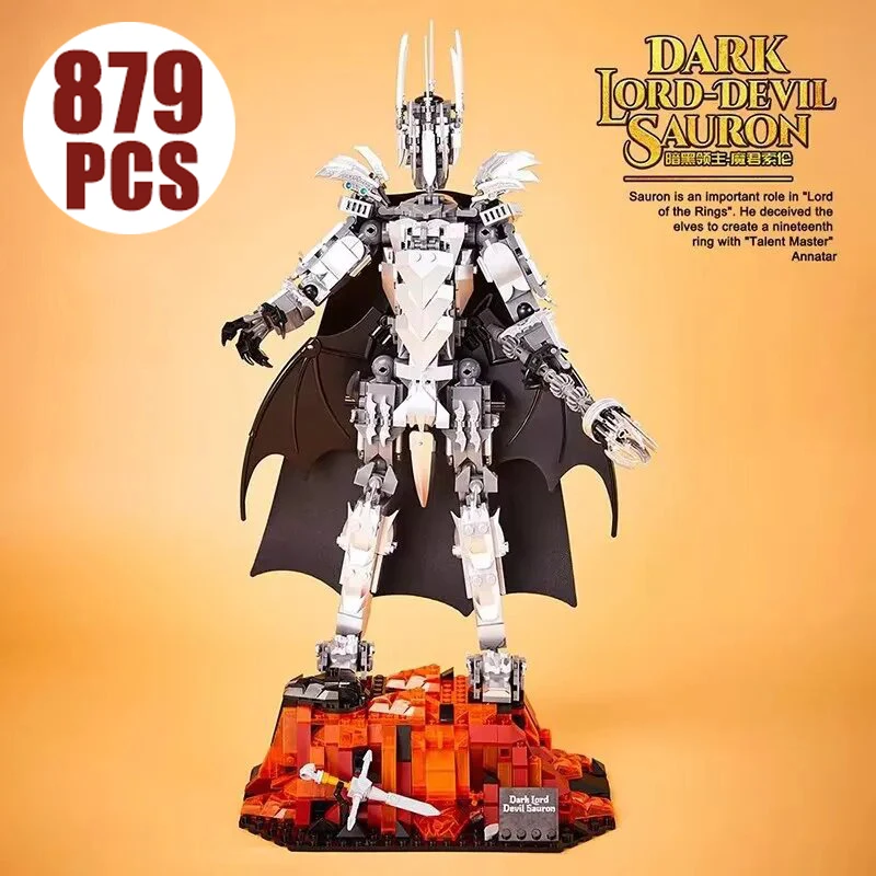 

879PCS Dark Lord Sauron Mech Building Set Ideas Demon Building Blocks Model Adults Collection Toys Gift for Boys Girls Film Fans