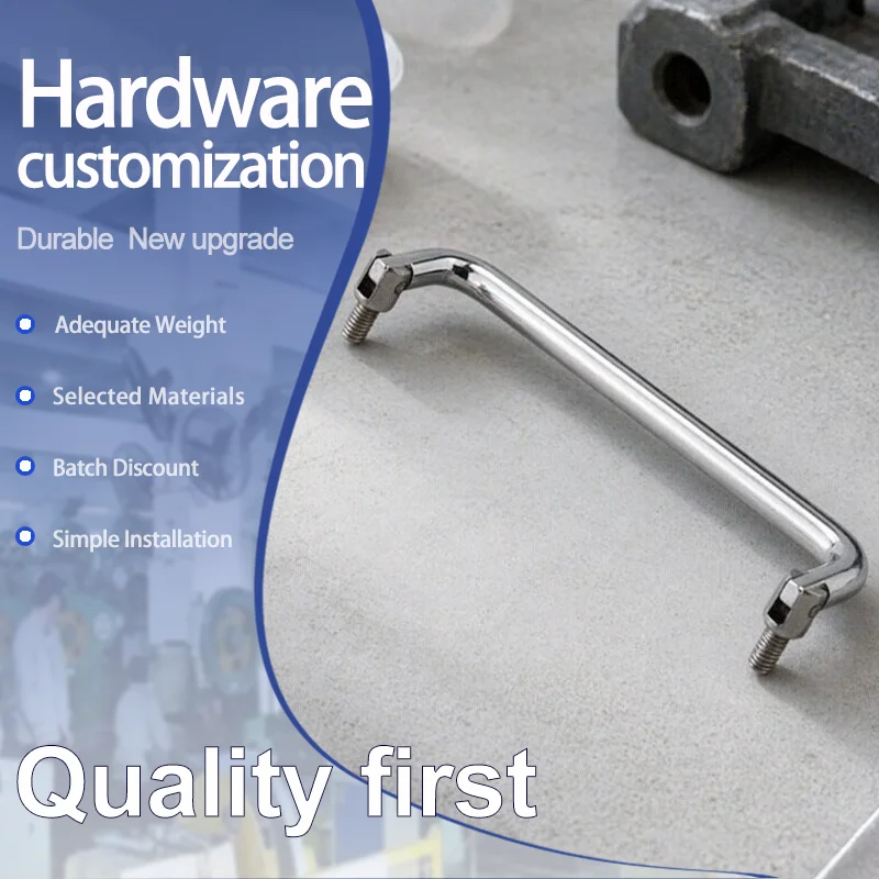 7pcs Iron Small Handles  Chassis Toolbox Ship Equipment Industrial Machinery Drawers Cabinets External Thread Folding