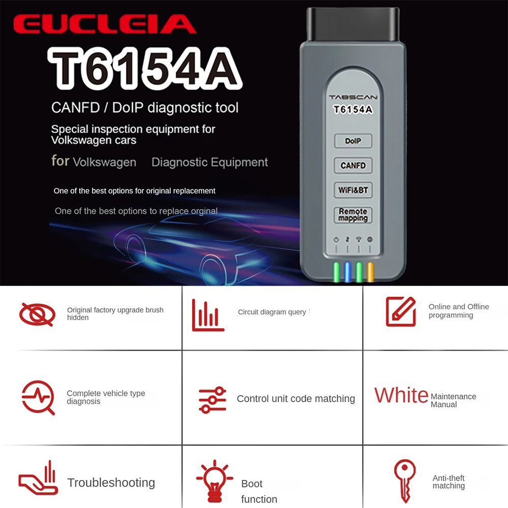 6154A ODIS V26.0.1 Diagnostic Interface Tool for VW Audi Skoda Seat Supports CAN FD/DoIP with ODIS Engineer V22.0.0