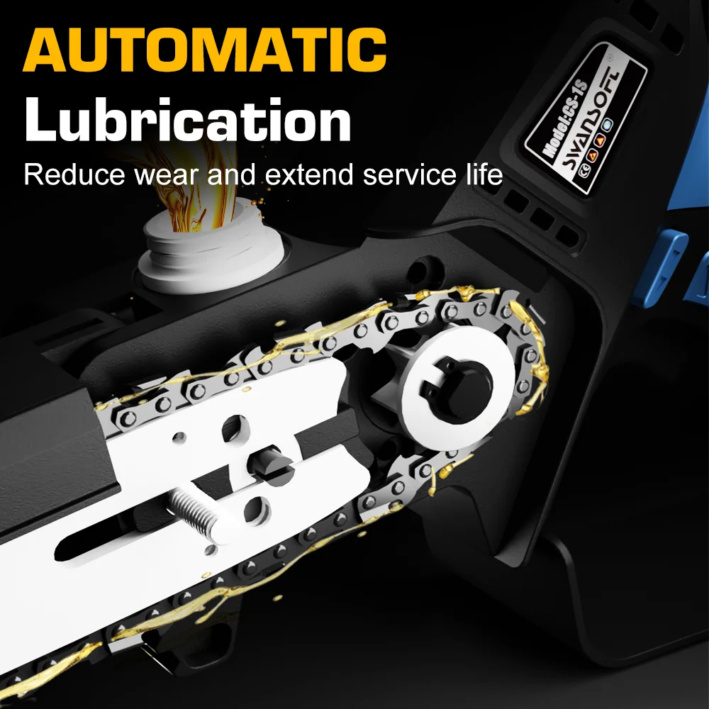 Mini motosierra de 6 pulgadas, motosierra inalámbrica compatible con batería de 16,8 V, motosierra pequeña para recortar árboles