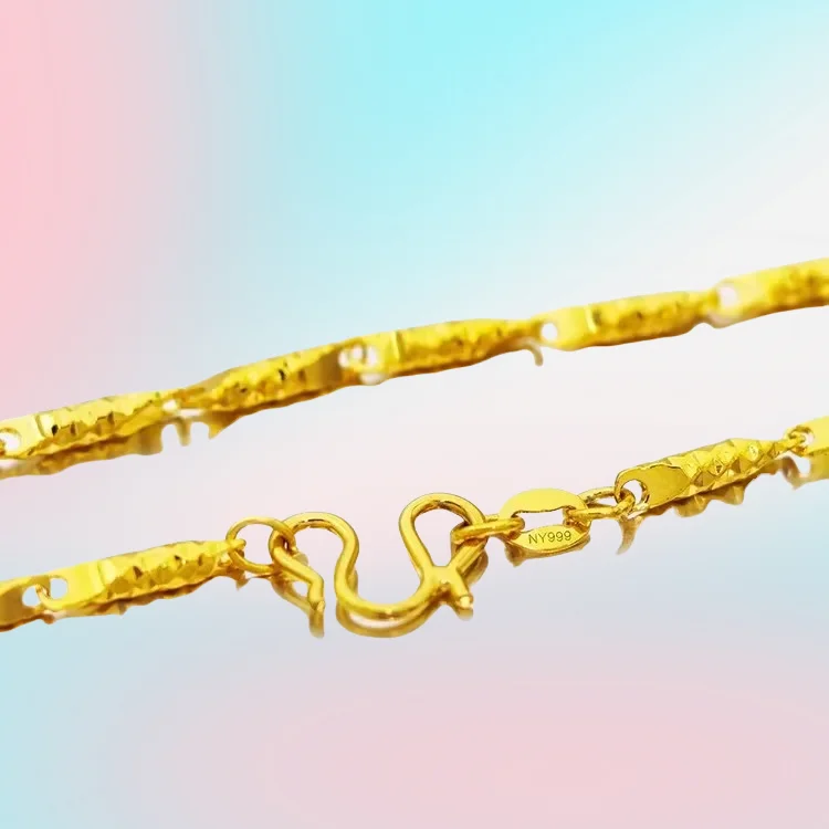 

Новое женское ожерелье из настоящего золота 9999 24 карата в этническом стиле с большим цветком, золотой женский кулон с цветком