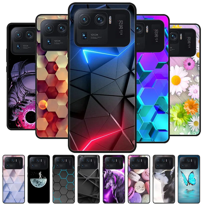 For Xiaomi Mi 11 Ultra Case 6.81 inch Soft TPU Silicone Back Cover For Xiaomi Mi 11 Ultra Phone Cases 11Ultra Black Bumper