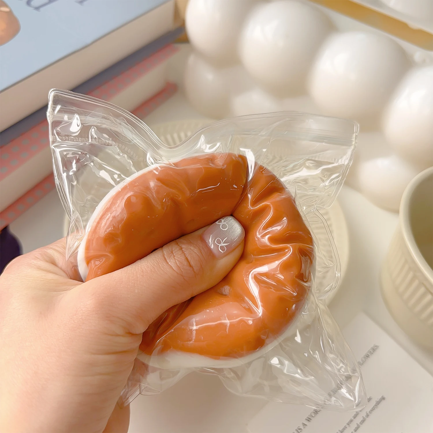 어린이 불안 완화 핀치 장난감 시뮬레이션 샌드위치 비스킷 실리카 젤 짜기 핀치 장난감 성인 Fidgety Comfort Props