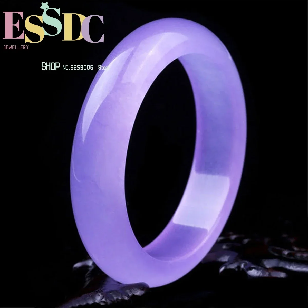 Pulsera de cuarzo jade violeta helada para mujer, pulsera de jade púrpura con loto, venta al por mayor, simplicidad, personalidad, moda, regalo