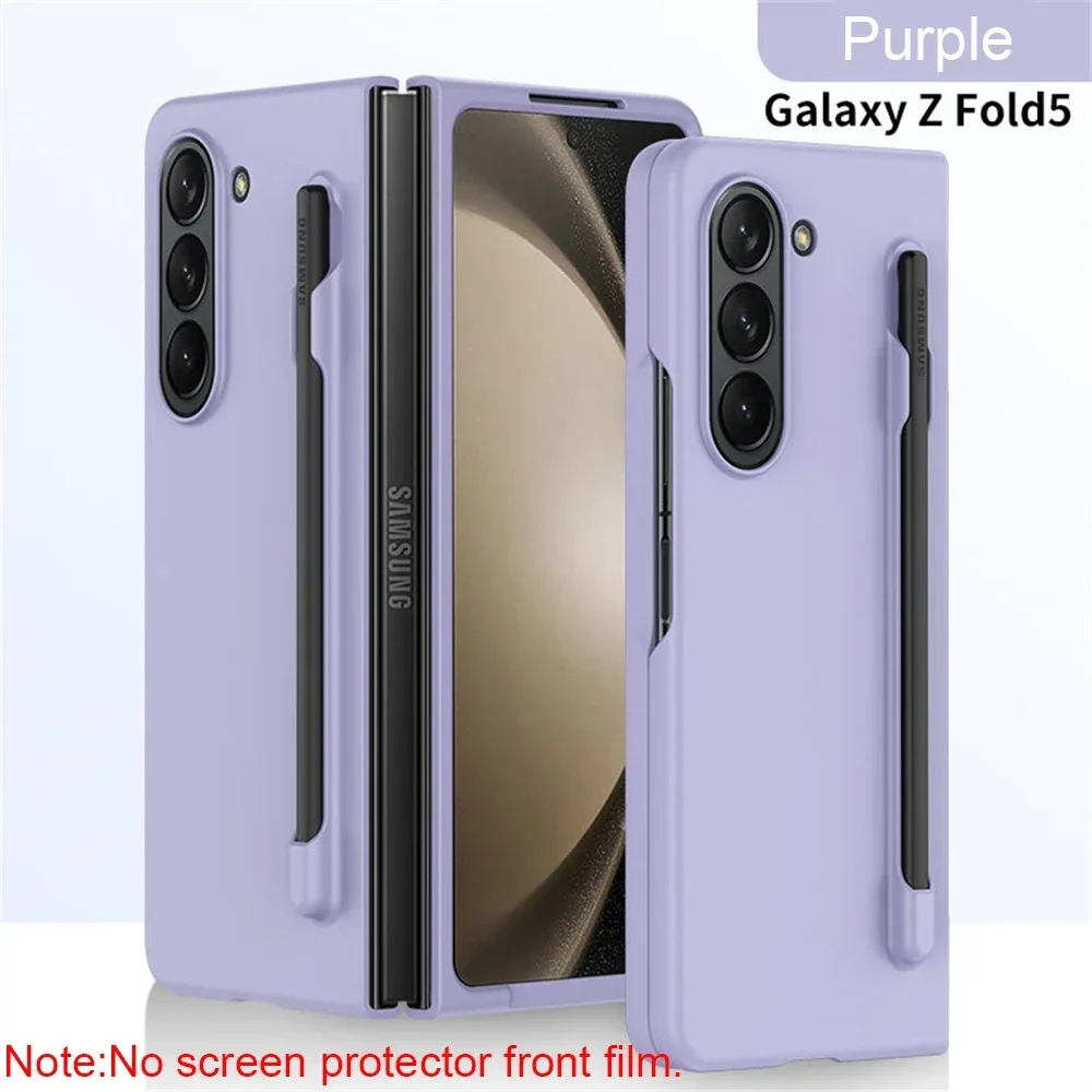 

Skin Feel Slim Case for Samsung Galaxy Z Fold7 6 5 4 3 with Stylus Pen Slot Holder Plastic Fold Shockproof Protection Hard Cover