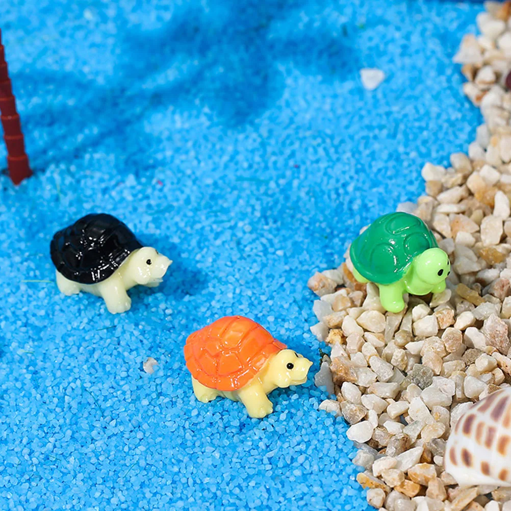

12 Pcs Miniature Turtle Statue Small Figurine Garden Decoration Resin Lawn nament Terrarium Accessory L Decor