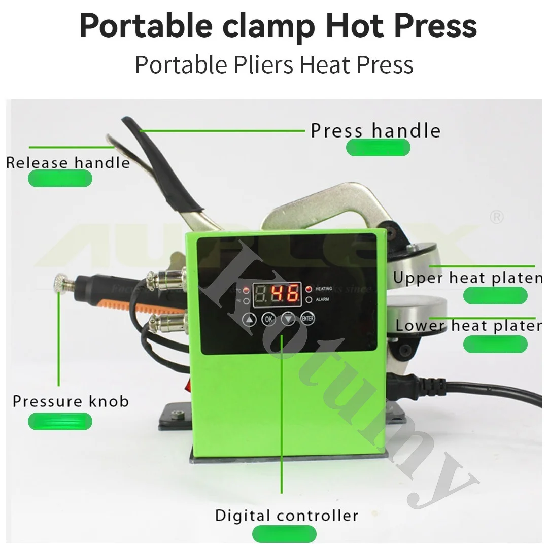 Máquina de prensa de colofonia caliente 220V 110V máquina de colofonia portátil de transferencia de calor de placa doble