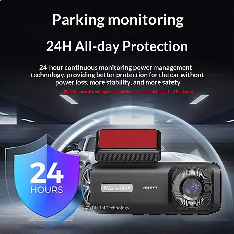 HD Triple Lens Dash Cam 3 Channel Front Rear Inside Car Camera Recorder view 2