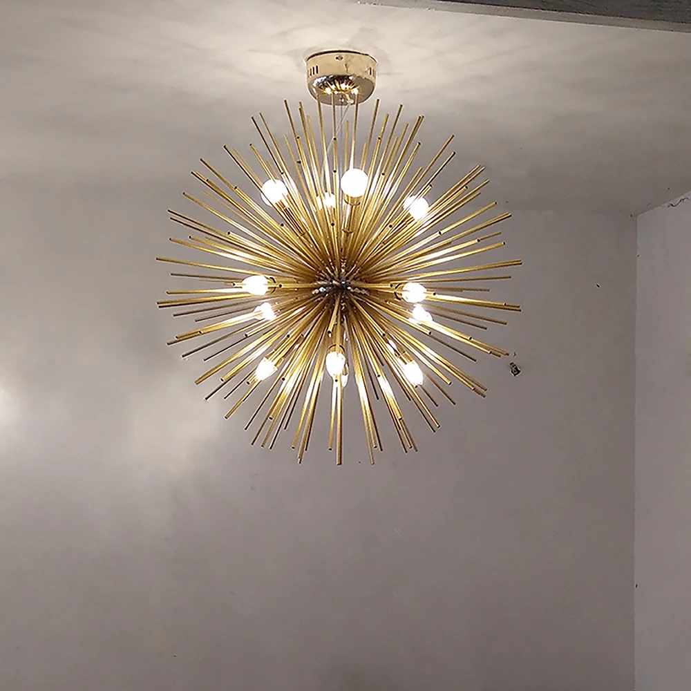 2024 Nordic LED Aluminum Dandelion Chandelier Lighting Sputnik Pendant Lamp Fixture for Restaurant Home Decor Winfordo 110V 220V