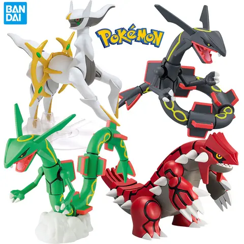 Bandai Genuine Pokemon PLAMO COLLECTION SELECT SERIES Anime Figure Arceus Rayquaza Groudon Assemble Toy Boys Girls Gift Model