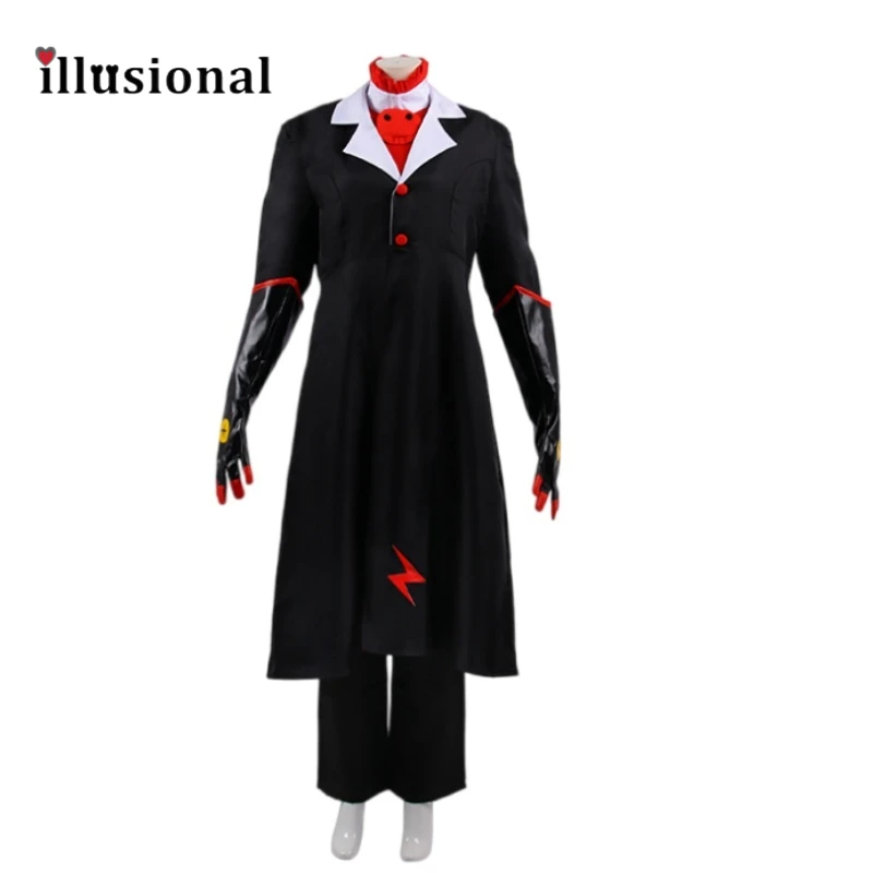 

illusional Anime Hazbin COS Hotel Alastor Cosplay Costume Alastor Cosplay Uniform Top Pants Coat Halloween Costume