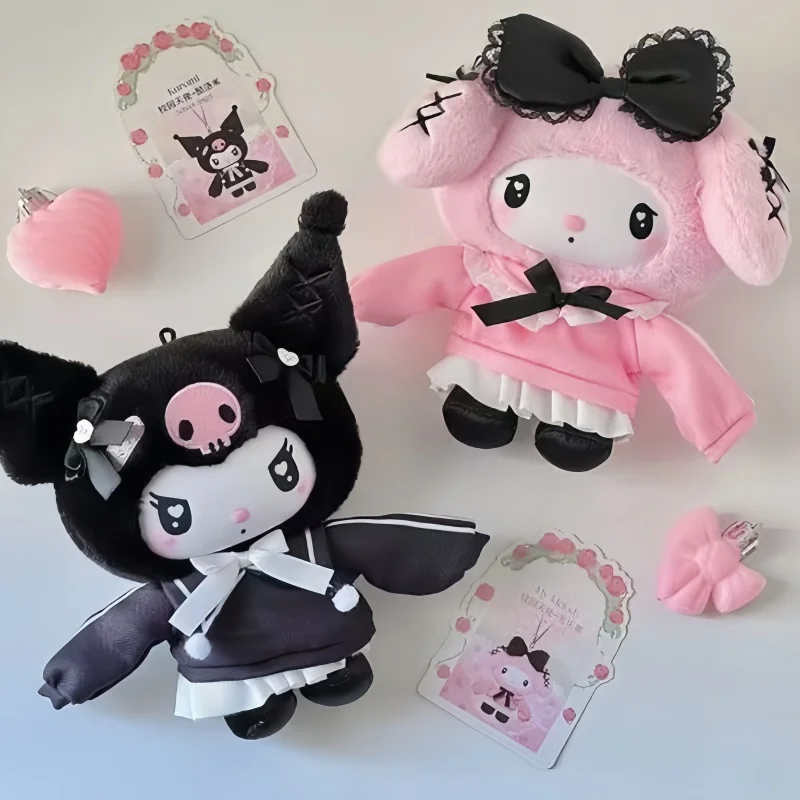 

Sanrio Blind Box Angel Garden Series Kuromi My Melody Gothic Plush Vinyl Doll Keychain Pendant For Collection Decor