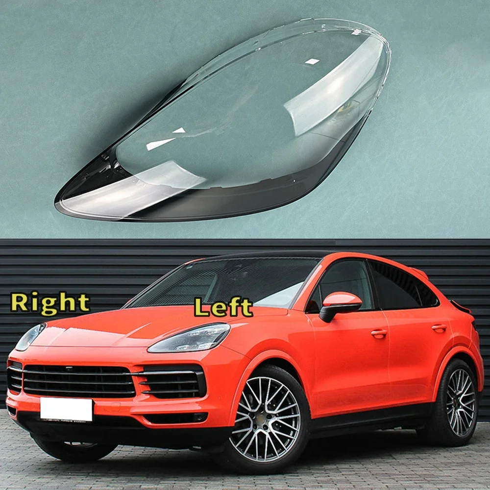 

For Porsche Cayenne 2018-2021 Car Front Headlight Lens Cover Auto Shell Headlamp Lampshade glass Lampcover Head lamp light cover