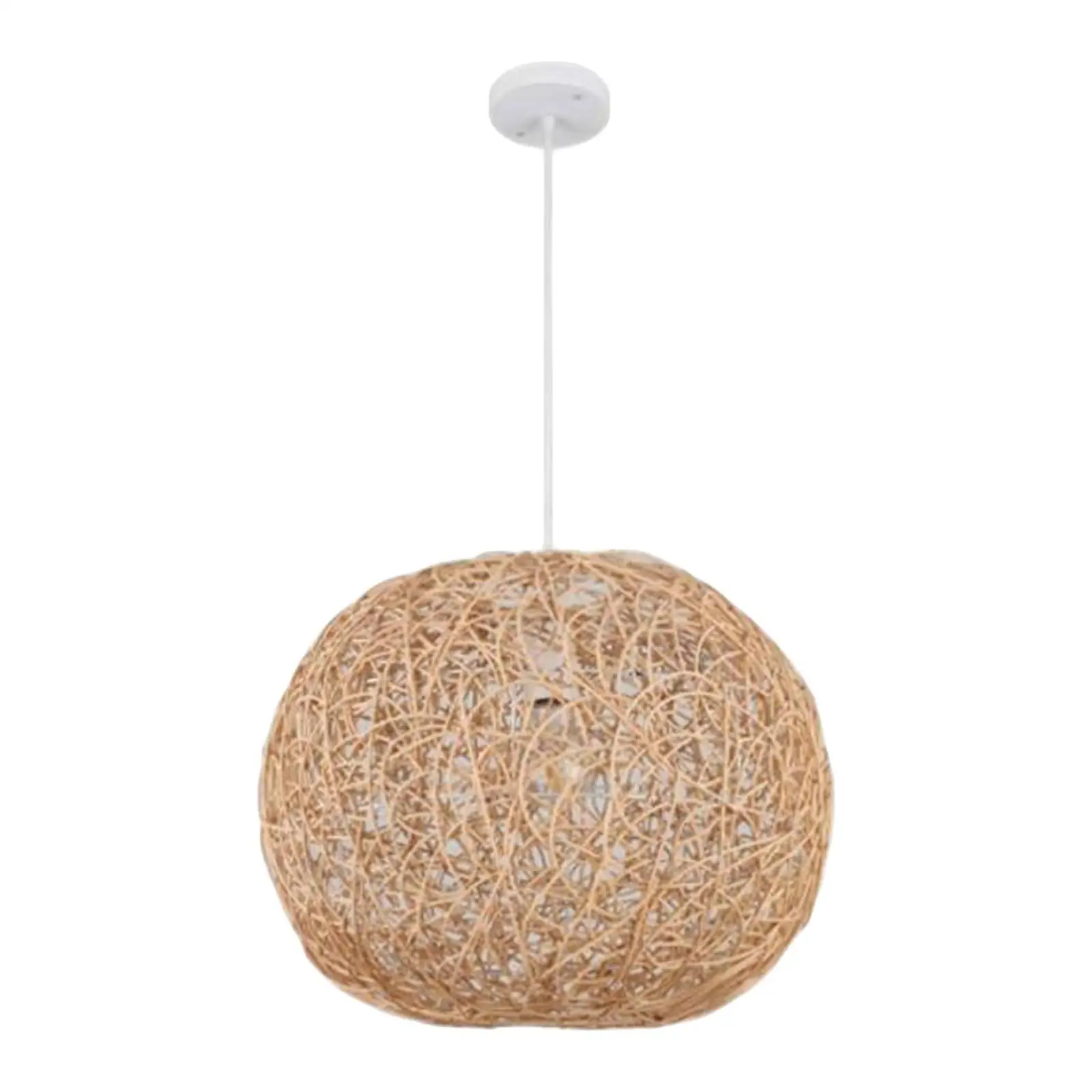 

Bamboo Weaving Chandelier Tearooms Bedroom Rattan Woven Ceiling Lamp