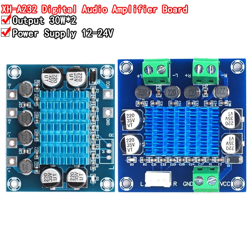 TPA3110 XH-A232 30W+30W 2.0 Channel Digital Stereo Audio Power Amplifier Board DC 8-26V 3A C6-001