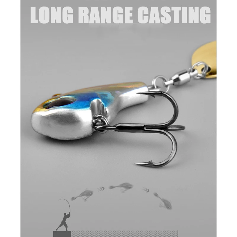 5 قطعة مجموعة طعوم الصيد المتذبذب الدورية المعادن VIB الاهتزاز الطعم سبينر ملعقة تهزهز طعوم البحر الاصطناعي الطعوم الصلبة الترتر معالجة