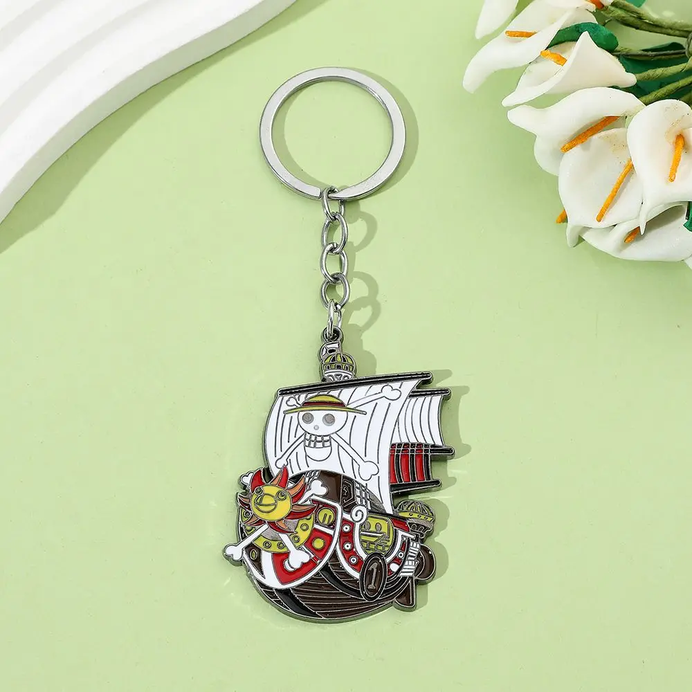 One Piece Thousand Miles of Sunshine Cartoon Cute Metal Keychain Personality 2D Backpack Pendant Animation Peripheral Wholesale - view 4