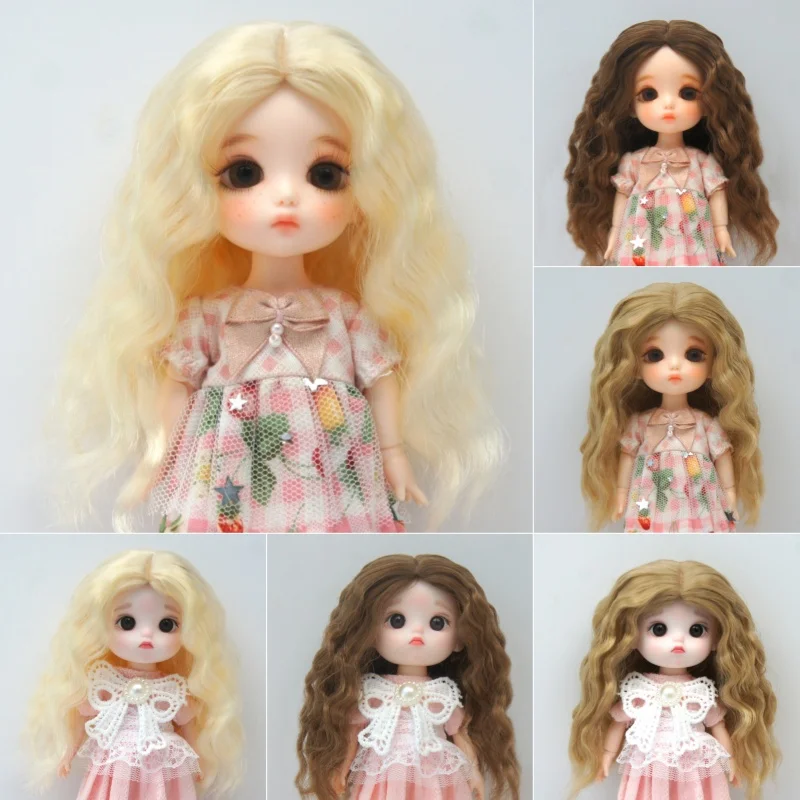 JD862 longue fille Sauvage vague mi séparation sirène bouclés poupée perruques 1/8 1/6 1/4 1/3 Pullip Blythes fibre douce BJD cheveux