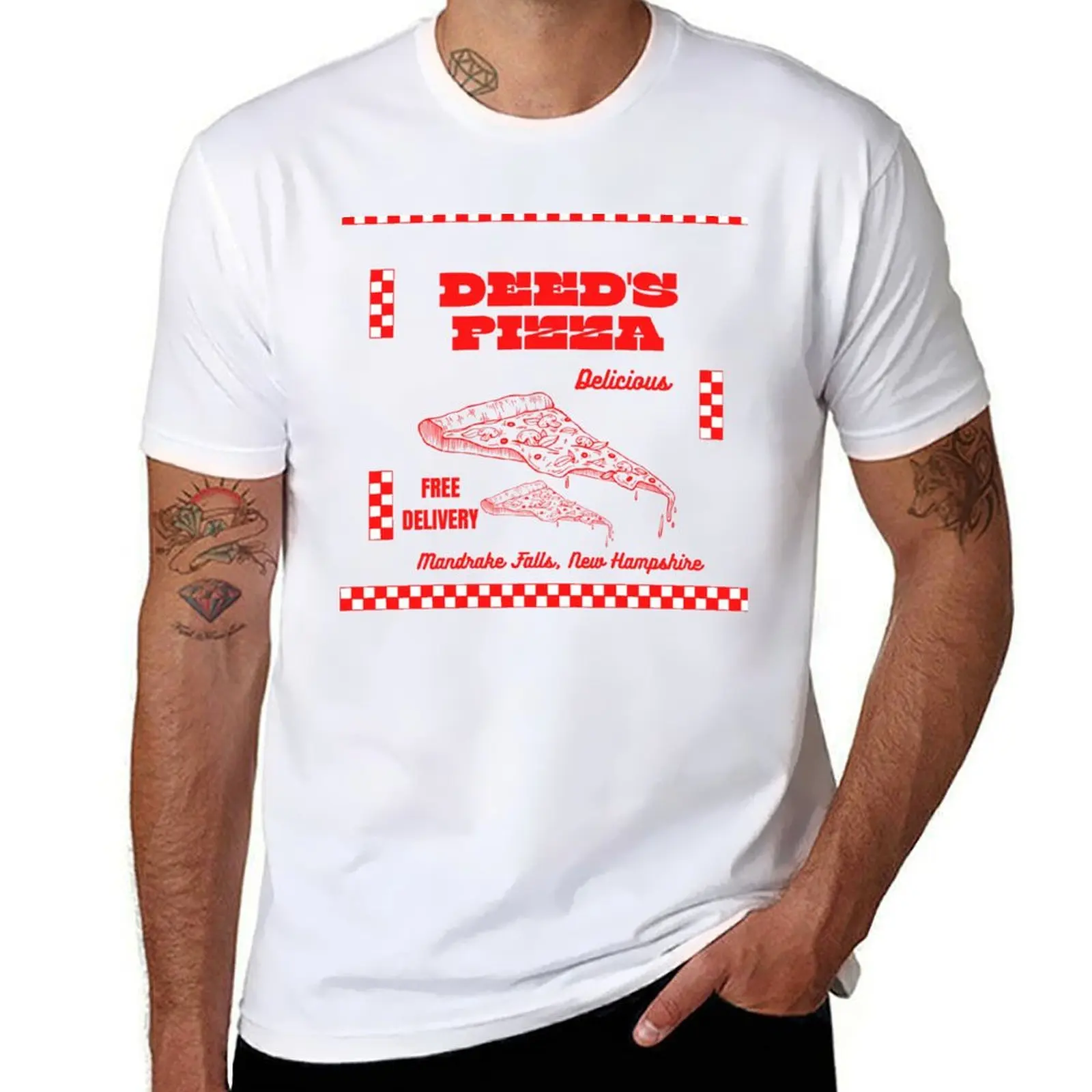 

t Pizza Deed's prints personalised t T-Shirt t cotton shirt T-Shirt man heavy shirts with shirt