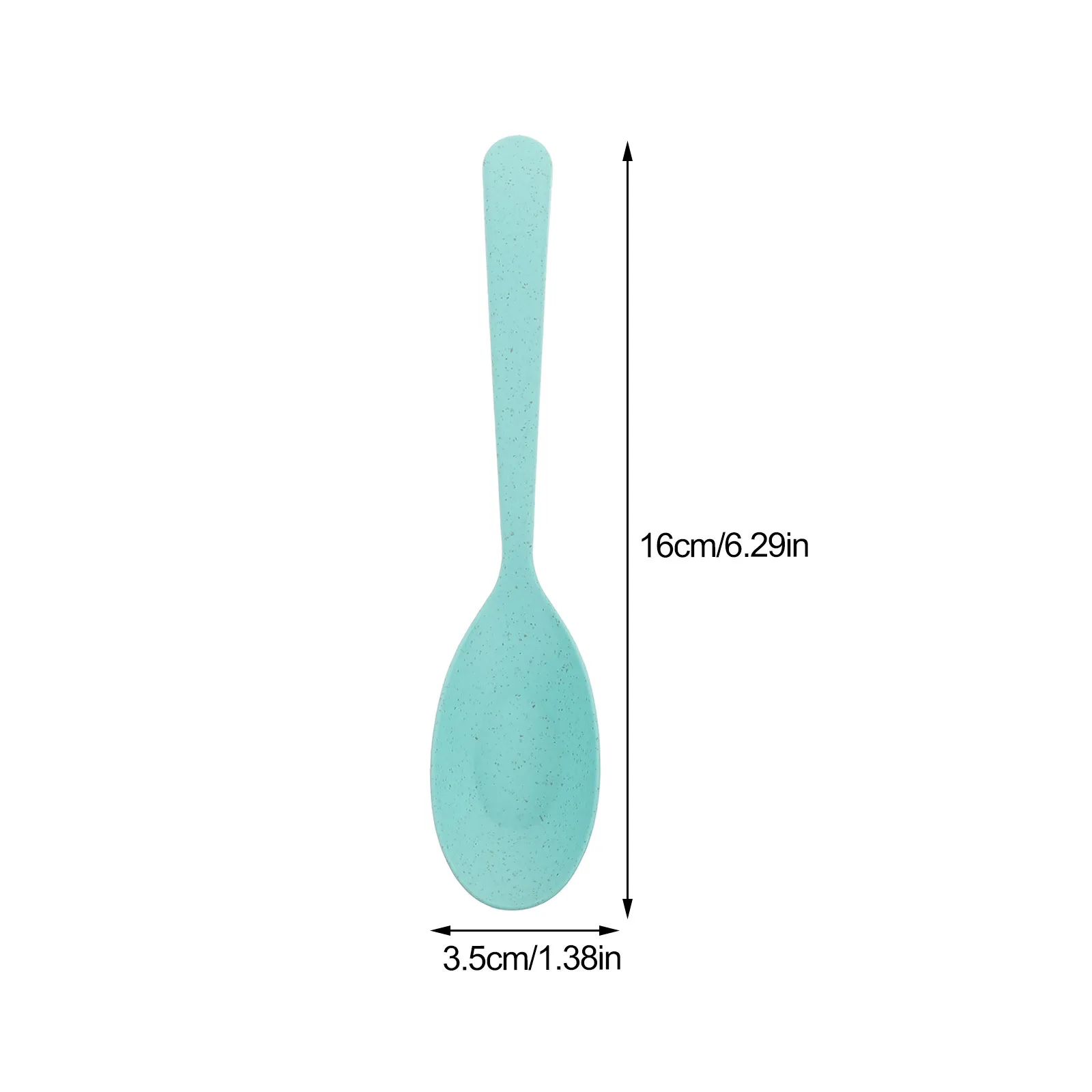 6 قطعة الأطفال مكافحة تحرق ملاعق القمح القش ملعقة شوربة للتخييم التنزه السفر الاطفال أدوات المائدة ملعقة بلاستيكية أدوات البار المطبخ