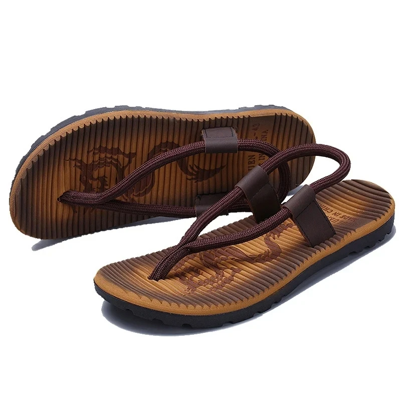 

Simple Rope Outdoor Men Sandals Lightweight EVA Sole Breathable Sandy Beach New Men Sandals Garden Shoes Summer Beach Sandalias