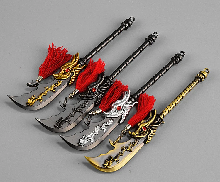 Miniature Weapon Qinglong Knife Model Toy Action Figure Soldier Ornament Scene Equipment In Stock Collectible