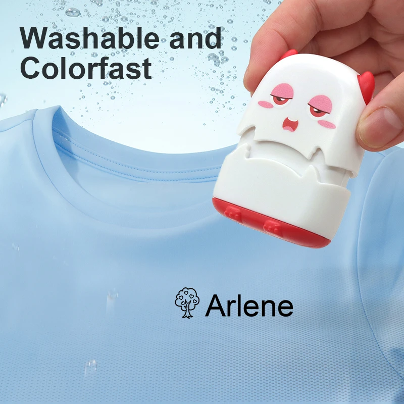 Custom Kids Name Stamp - Waterproof Non-Fading Engraved Seal for Clothes, Bags & School Supplies | Multi-Language Support