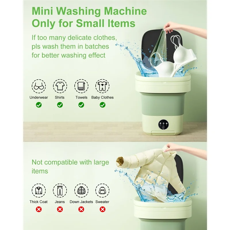

【B07R】Portable 16L Washing Machine Washer With 3 Modes Deep Cleaning Ideal For Baby Clothes, For Underwear, Shirts, Small Delica