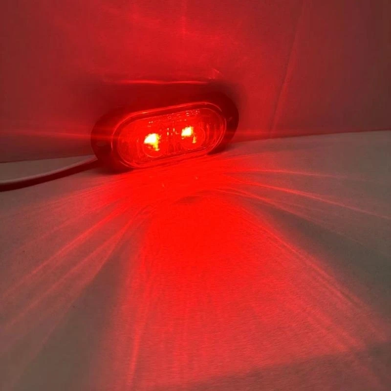 

12V 24V LED Side Marker Indicators Light Trucks Warning Tail Light Trailer Lamp
