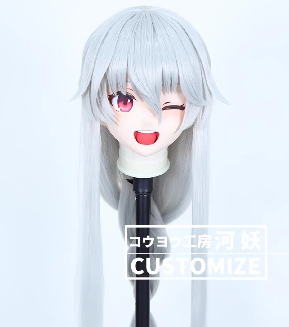 

C-10183 Customize Full Head Resin Cartoon Cosplay Japanese Character Anime Role Play Crossdress Kigurumi Mask With Back Shell