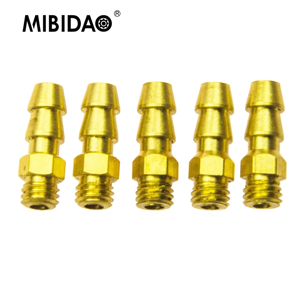 Mibidao 5 Stuks Messing M4 Schroefdraad Waterkoeling Kraan Tepels Brandstof Nozzles Voor Rc Model Boot Diy Onderdelen