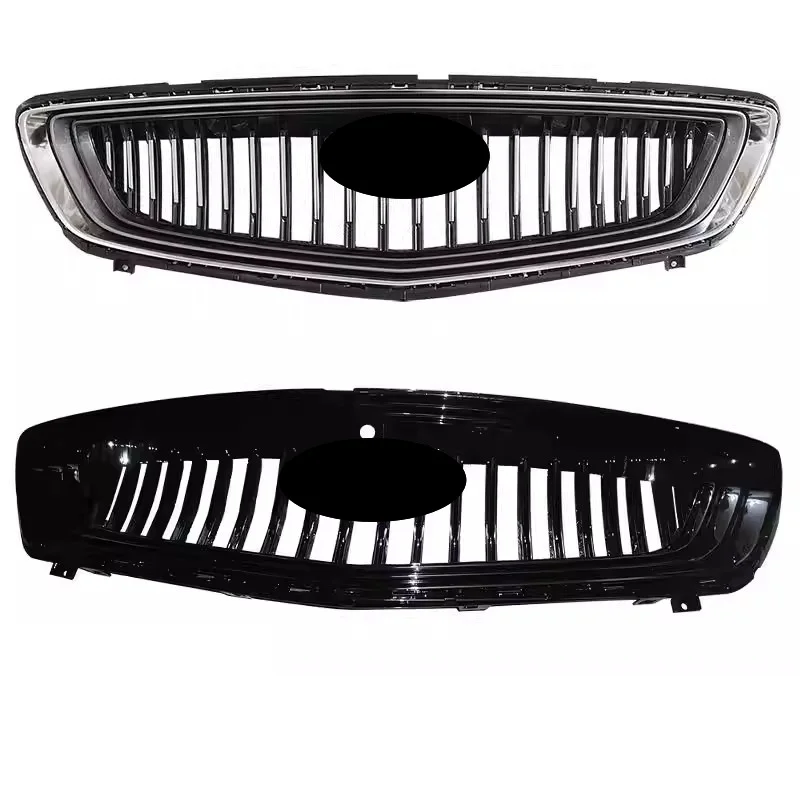 Front bumper Radiator Grille Net for Geely Preface 2021 2022 2023 Gloss black mask