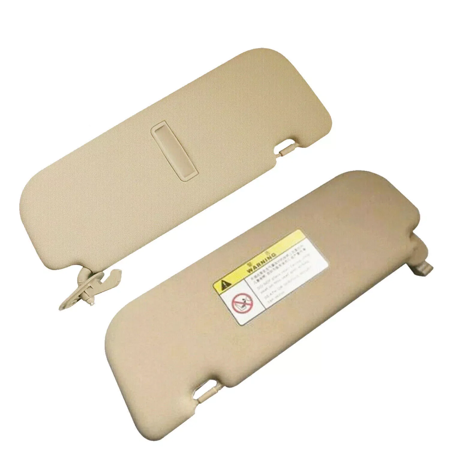 Right+Left Side Sun Visor & Makeup Mirror for Hyundai Elantra MD 2011-2015 Beige