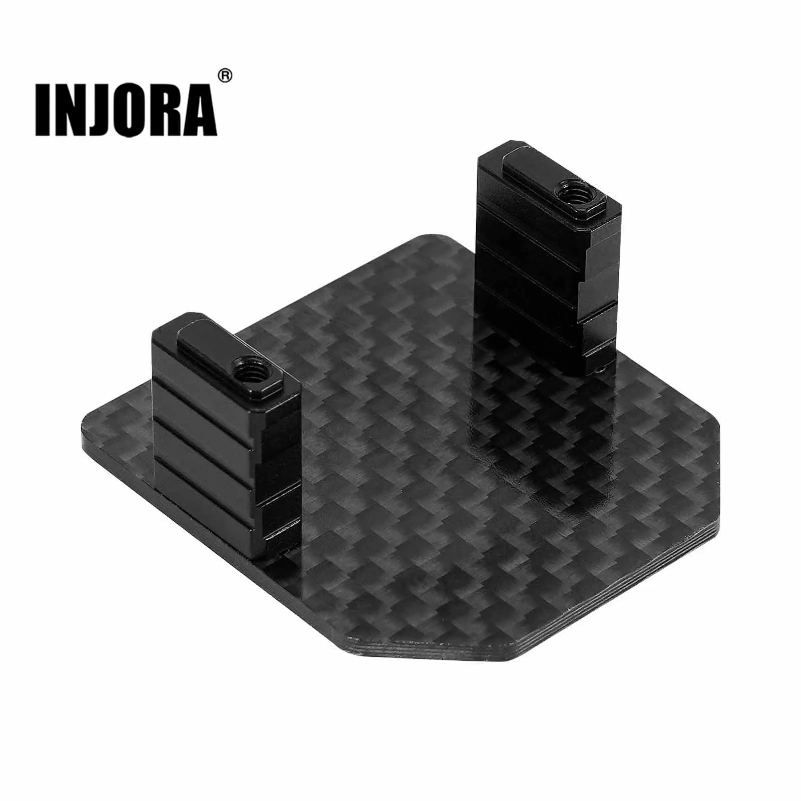 INJORA Soporte servo de fibra de carbono y aluminio para 1/16 Arrma Mojave Grom 1/12 Losi Nascar
