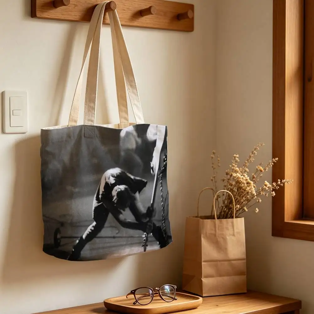 The C-Clash London Calling Reusable Foldable Canvas Tote Bag for Shopping and Daily Use