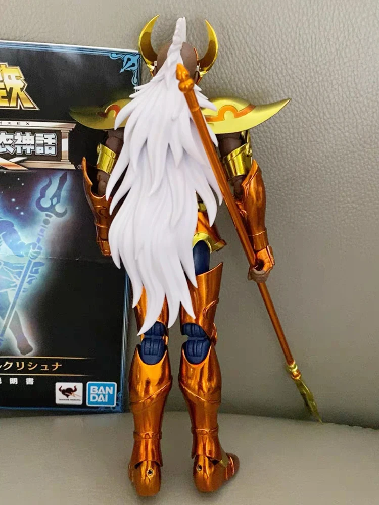 Bandai Original Saint Seiya figuras de mitos de tela Ex Sea Fighter Chrysaor Krishna colección Anime figura de acción modelo juguete regalos