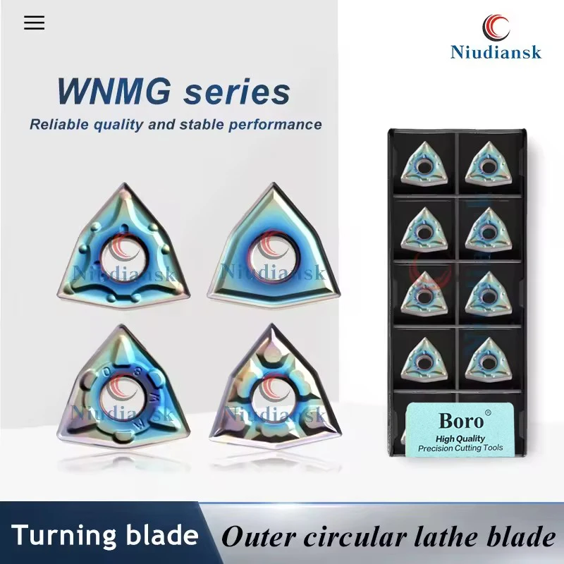 

WNMG Series Turning Insert WNMG080404-MA MS MM TF618 WNMG080404-TF TF918 CNC Machining Center External Turning Tool Color Blades