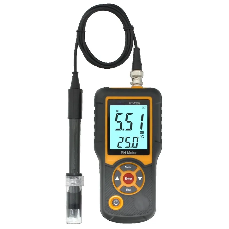 HTI Water Quality Tester Ph Meter Temperature Meter 165*75*32mm HT-1202 +/-0.05PH CN;GUA 145g Hti 0PH-14PH, -415mv-415mv