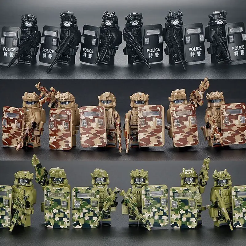 Compatible Building Blocks New Military Special Police Special Forces Hummer Assembled Boys' Gifts