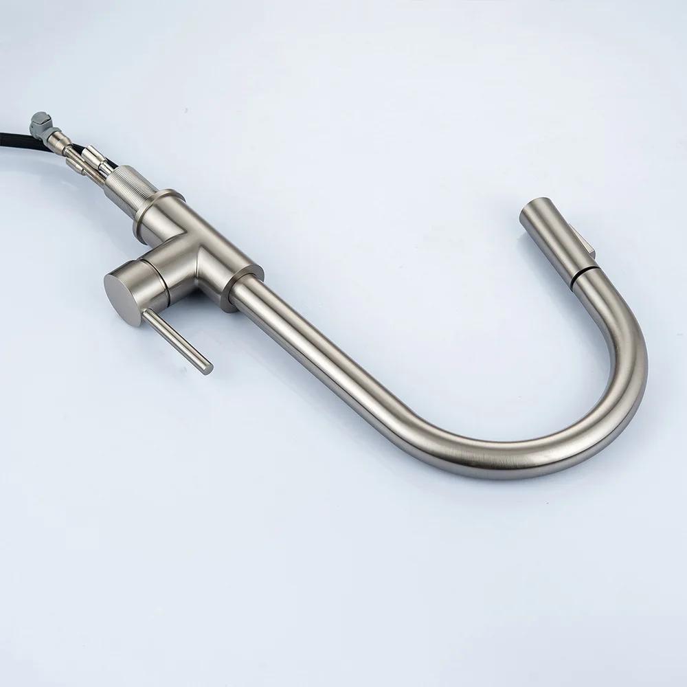 Grifos de fregadero de cocina táctiles de níquel cepillado con grifo mezclador de fregadero de cocina frío y caliente extraíble, grifo de cocina táctil con Sensor inteligente