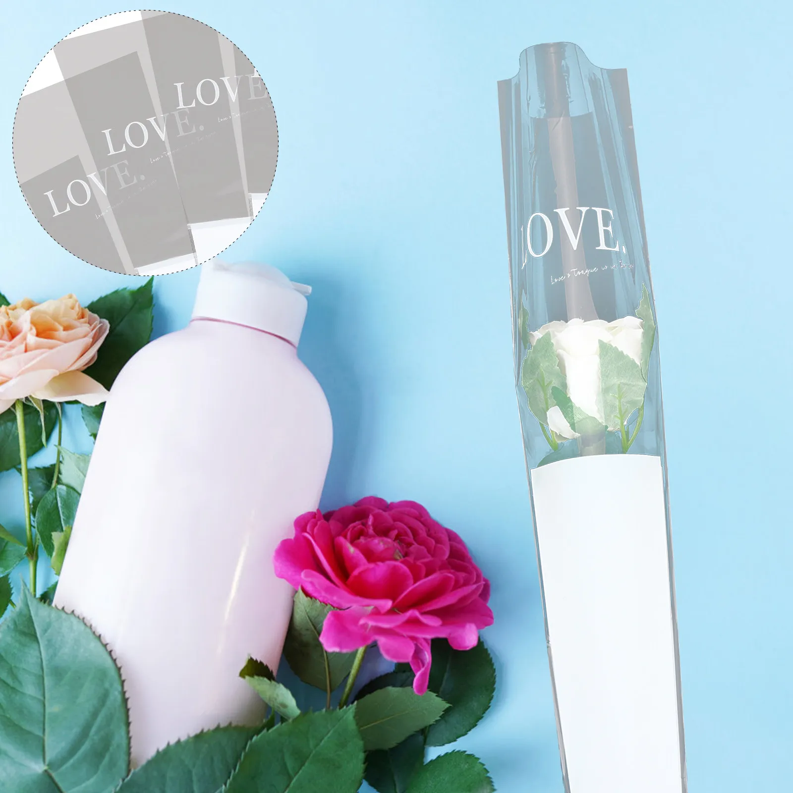 50 unidades de bolsas para envolver ramos de flores, ideales para rosas, tulipanes, lirios, crisantemos, lavanda, nenúfares y margaritas, perfectas para regalos de fiesta.