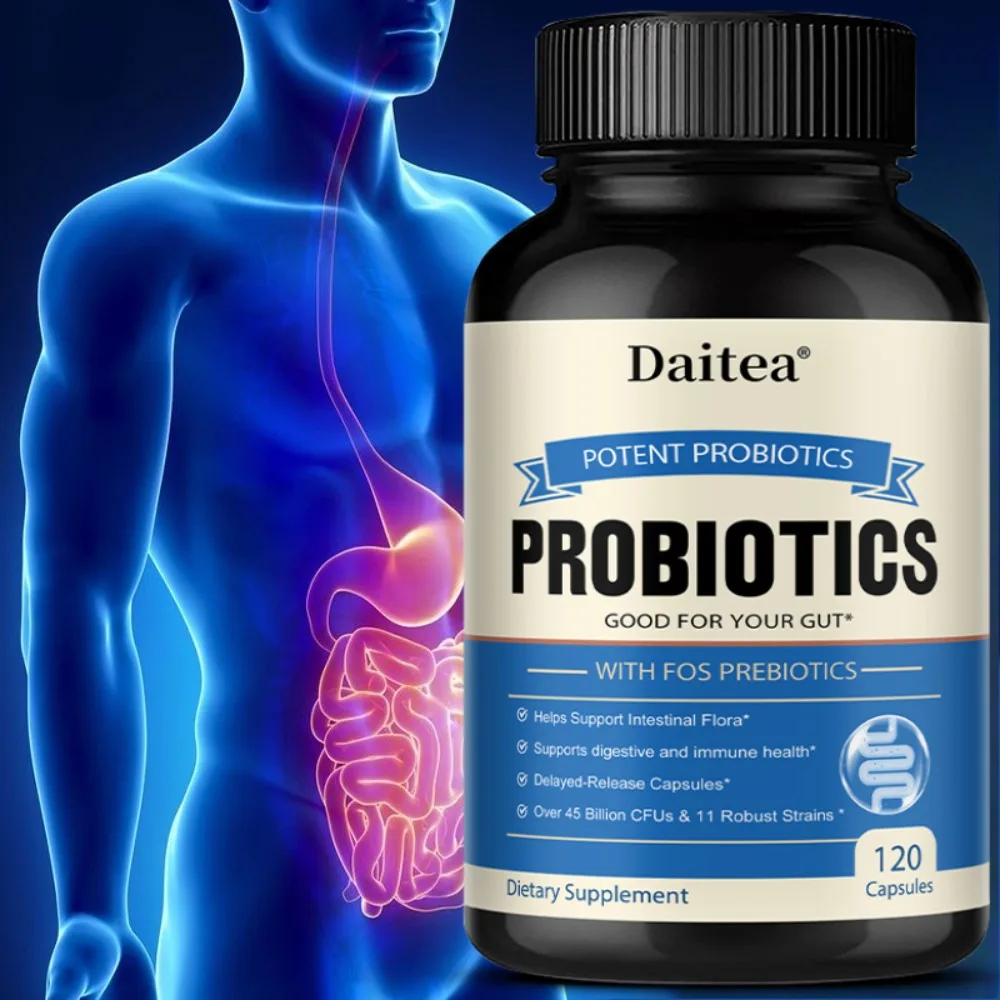 

Probiotics 45 Bilion CFUs with Prebiotics, Supports Immune, Gut Health for Women & Men - 120 Capsules
