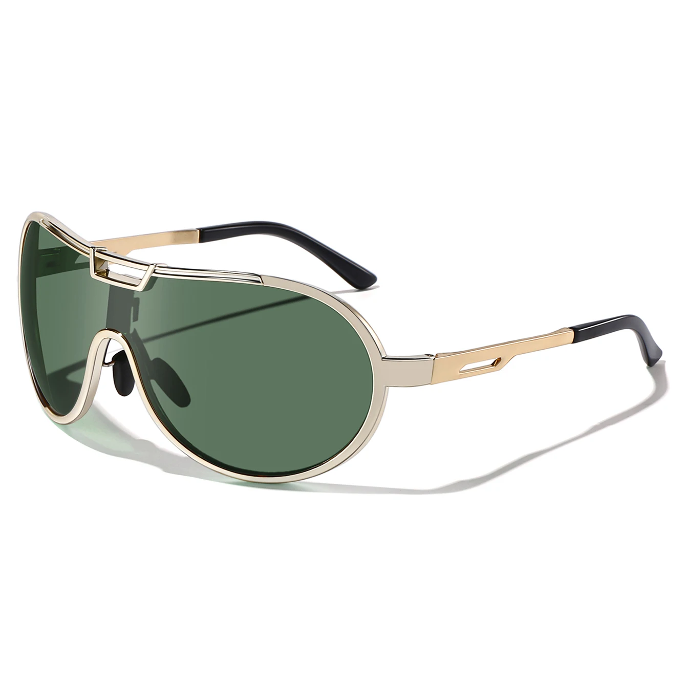 Modische Sonnenbrille für Damen und Herren, runde Brille mit großem Rahmen und UV-Schutz zum Fahren, Wandern, Reisen – Detail 5