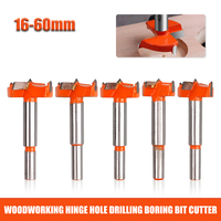1Pc 16-60mm Forstner Drill Bit Flat Wing Drill Woodworking Hinge Cutter Tool Hole Saw for Wood Plywood Hard Wood