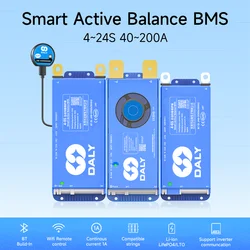 Daly Smart Active Balance 40A-200A 4S 8S 16S 20S BMS Lifepo4 Li-Ion Active Balance BMS BT UART jk 150A 200A 100A 60A 40A bms