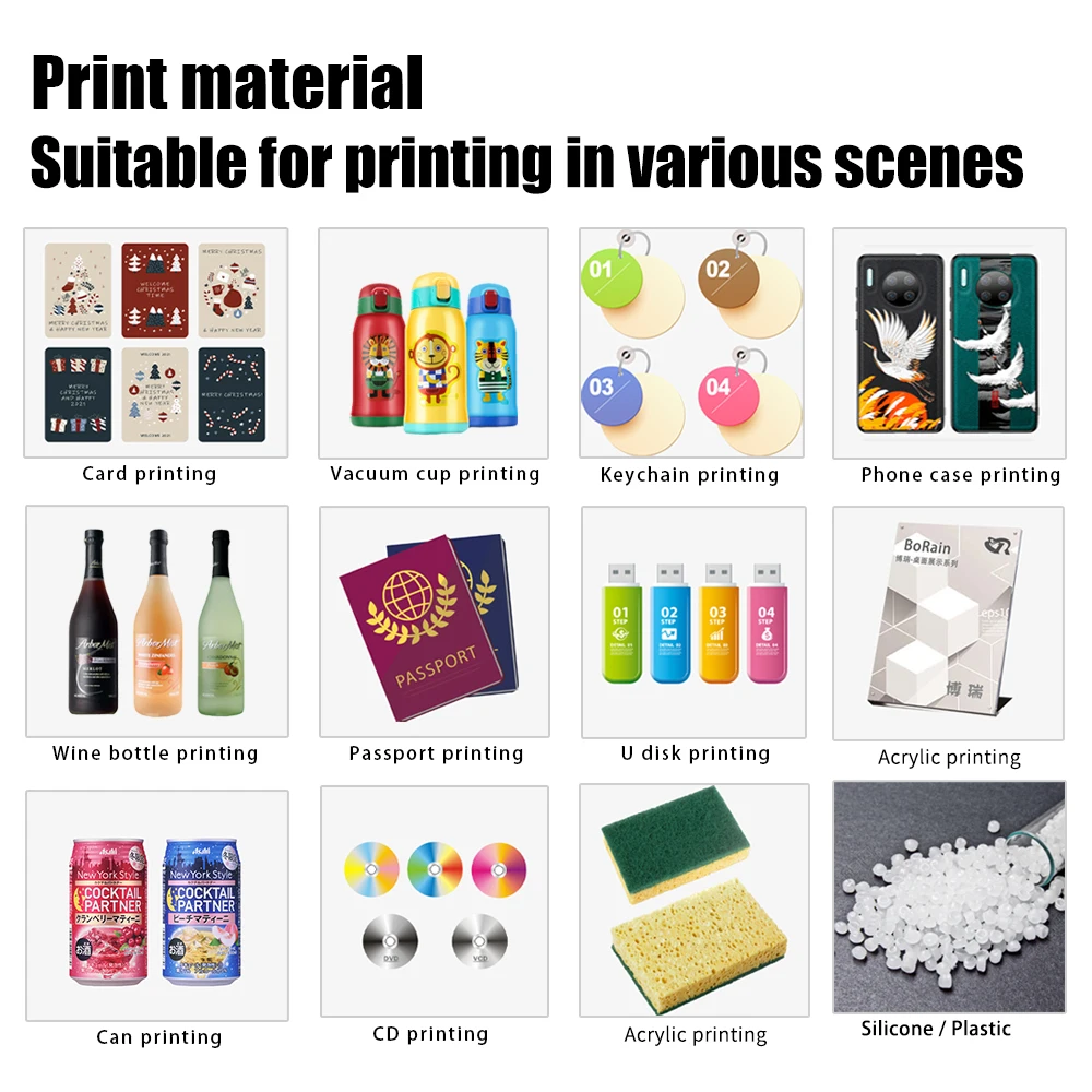 A3 UV Printer A3 Size Epson R1390 Print head 6 Color LED with Rotary T-shirt fixed UV Printer For Bottle T-Shirt Wood Printing