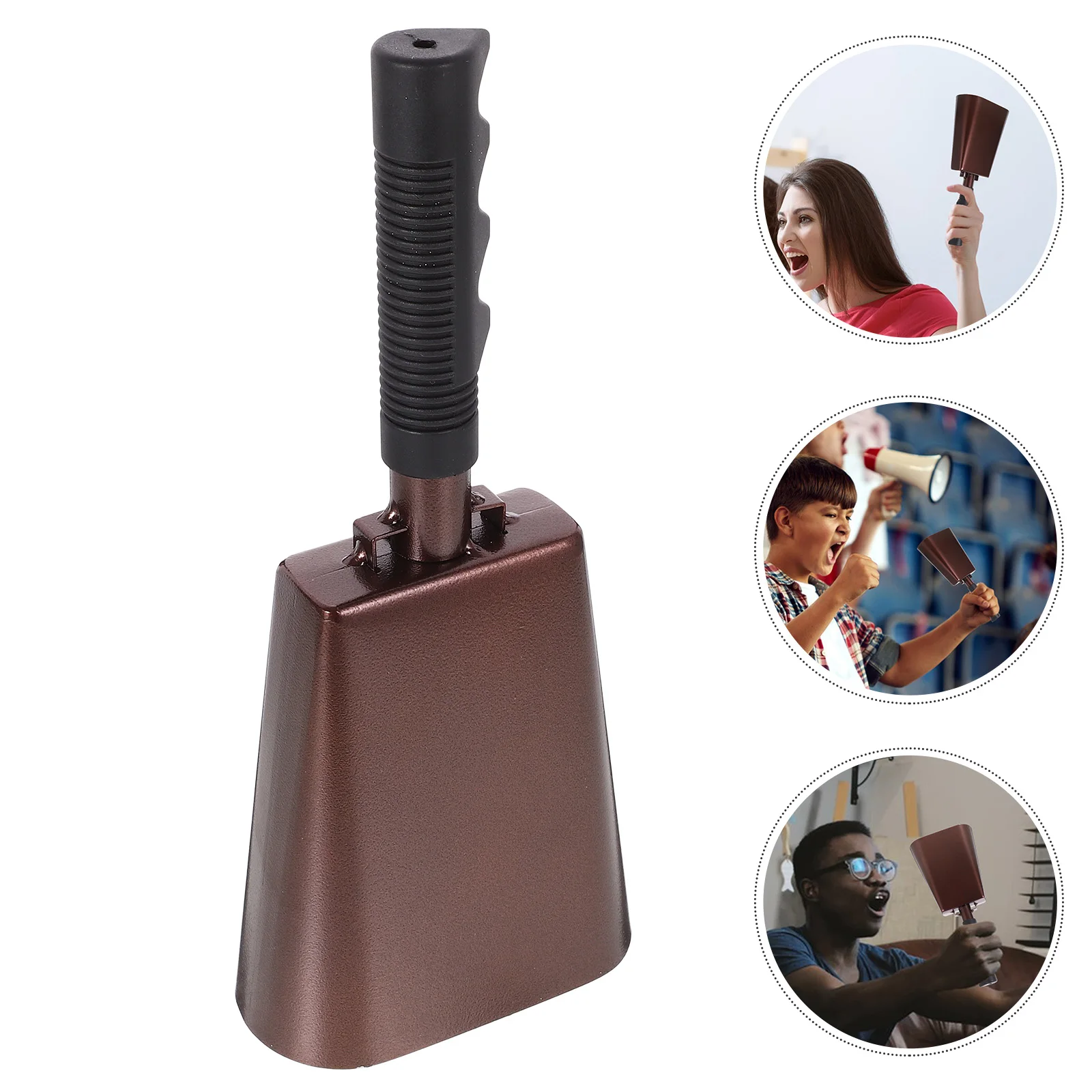 

Handle Cowbell Cheering Bells Metal Cowbells for Sporting Events Steel Noise Maker Loud with Animal