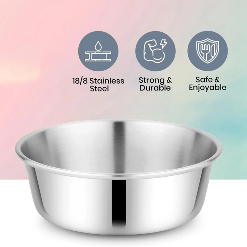 Children's Stainless Steel Bowl Set Bowls 304 18/8 Stainless Steel 10 Ounces Dishwasher Safe 4Pack