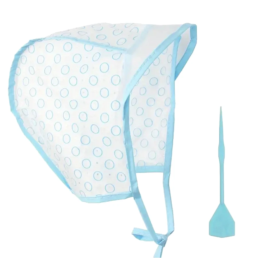 

Professional Salon & Home Use Hair Highlighting Cap with Built-in Crochet Hook - Reusable Hair Dyeing cape