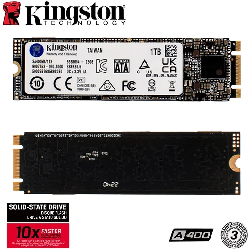 Kingston Sata SSD A400 M.2 Internal Hard Disk SSD 120G 240G 480G NGFF HDD Solid State Drive Increase Performance for Laptop PC